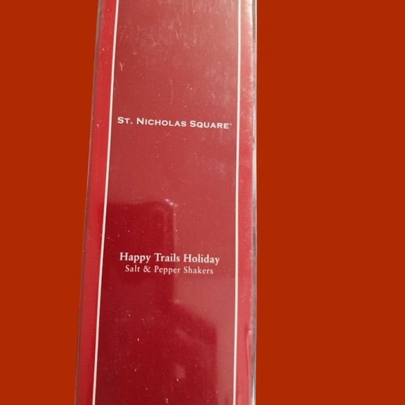 St. Nicholas Square Happy Trails Holiday Salt & Pepper Shakers Set With Western - Picture 4 of 5